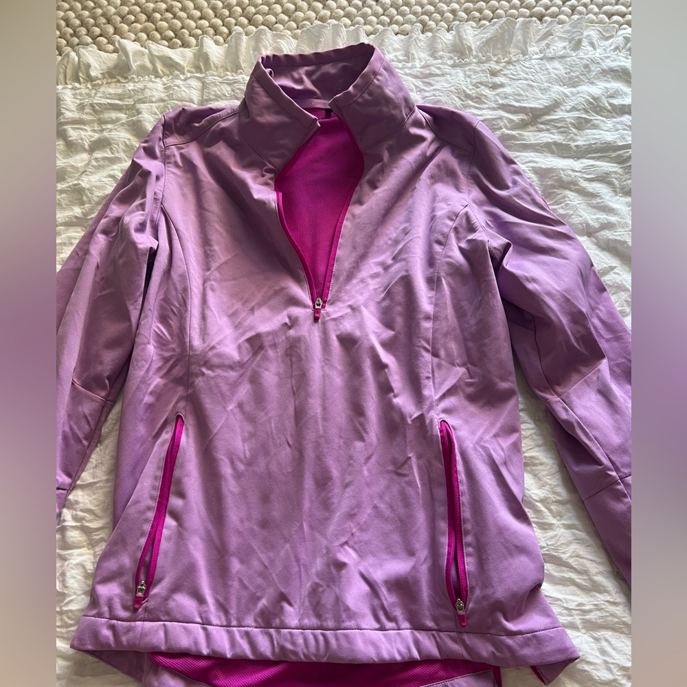 Nike golf purple pull over long sleeve jacket, XS